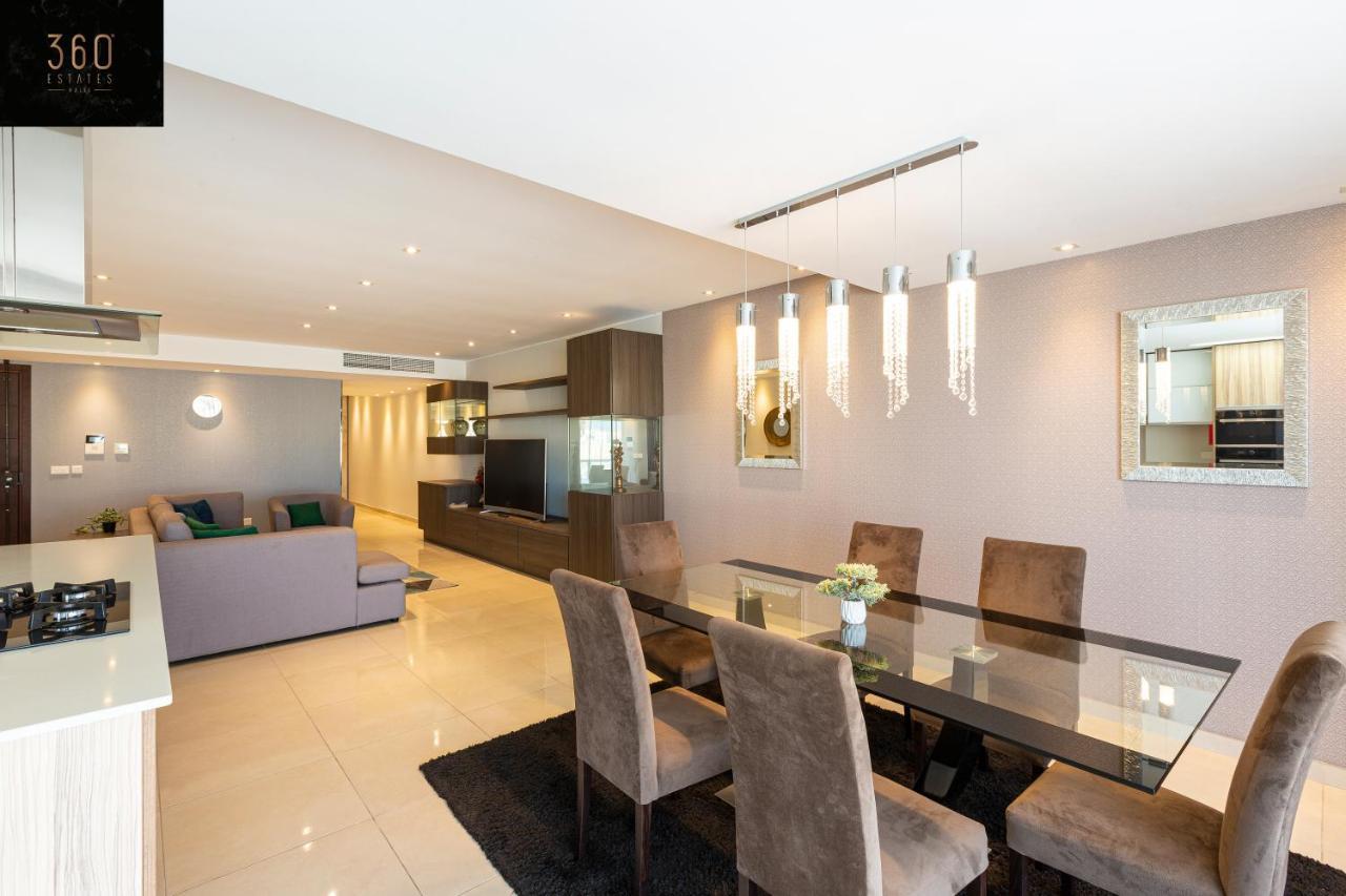 Seafront, Designer Apt With Private Terrace & Wifi By 360 Estates Pietà Extérieur photo